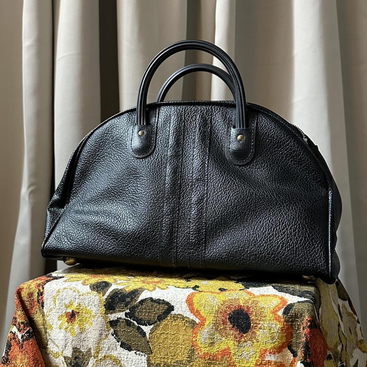 Vintage Women's Bag - Black – 70s Black “Bowling … - image 1