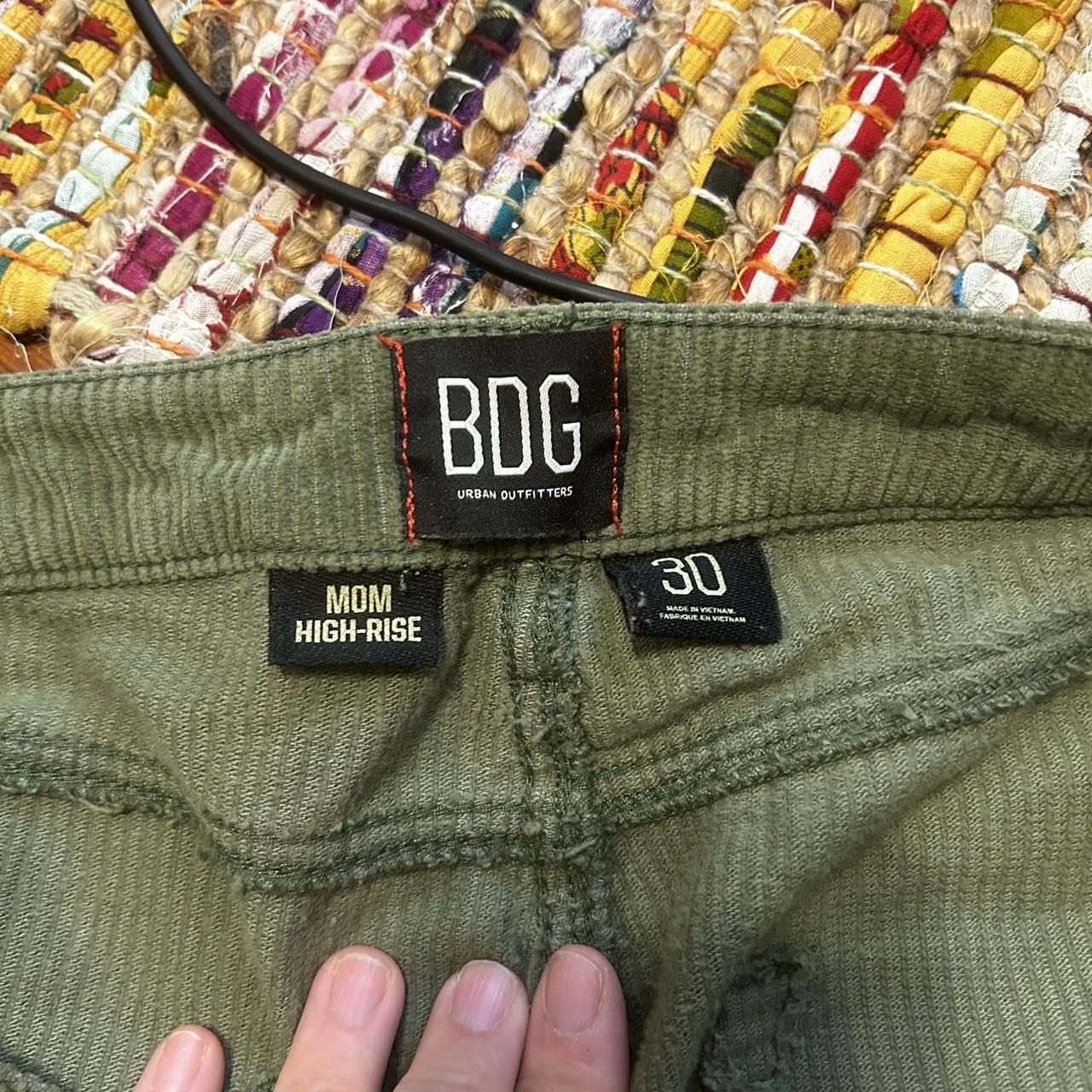 BDG mom high-rise corduroy pants in forest green. - Depop