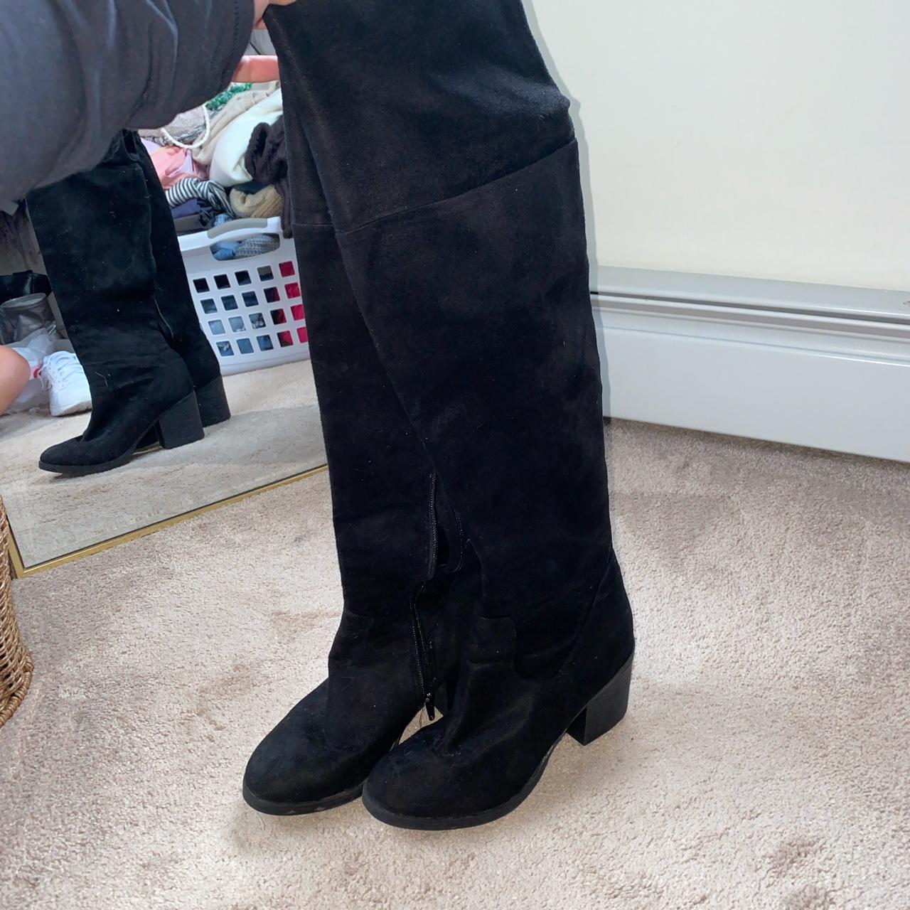 Dsw black suede knee high clearance boots