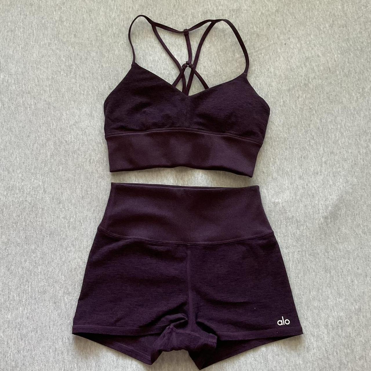Alo Yoga Set. Alosoft in color plum. Both size S.... Depop