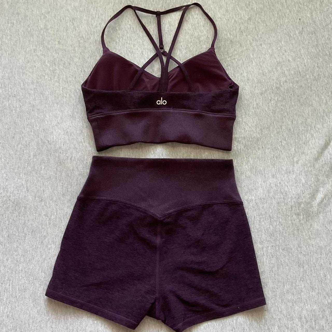 Alo Yoga Set. Alosoft in color plum. Both size S…. - Depop