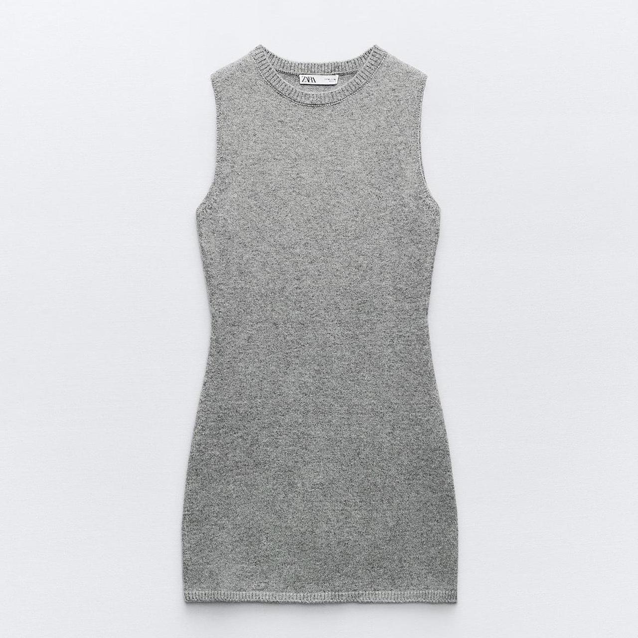 Zara grey knit mini dress, Worn once, In