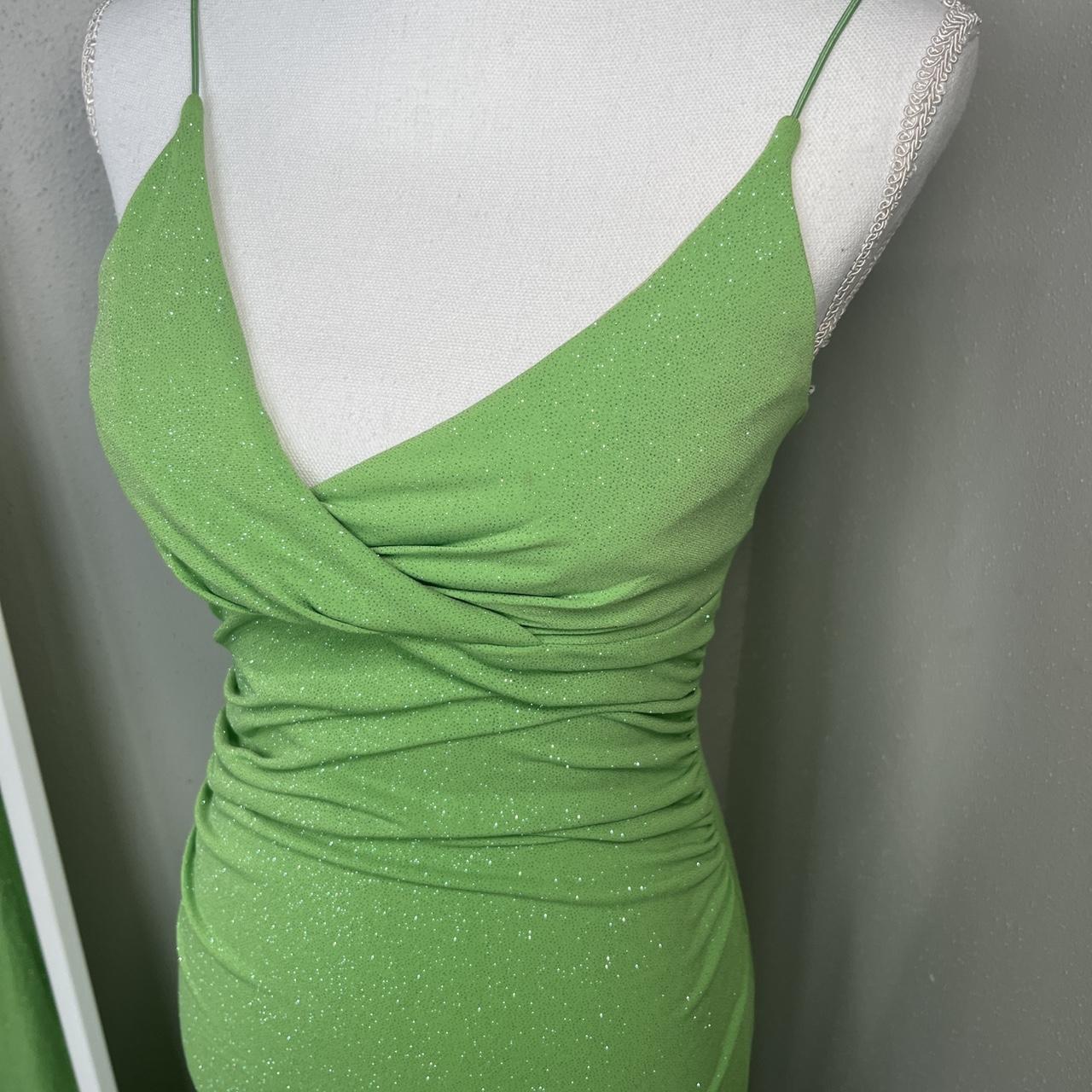 City Triangles Vintage Green Shimmer Gown , From