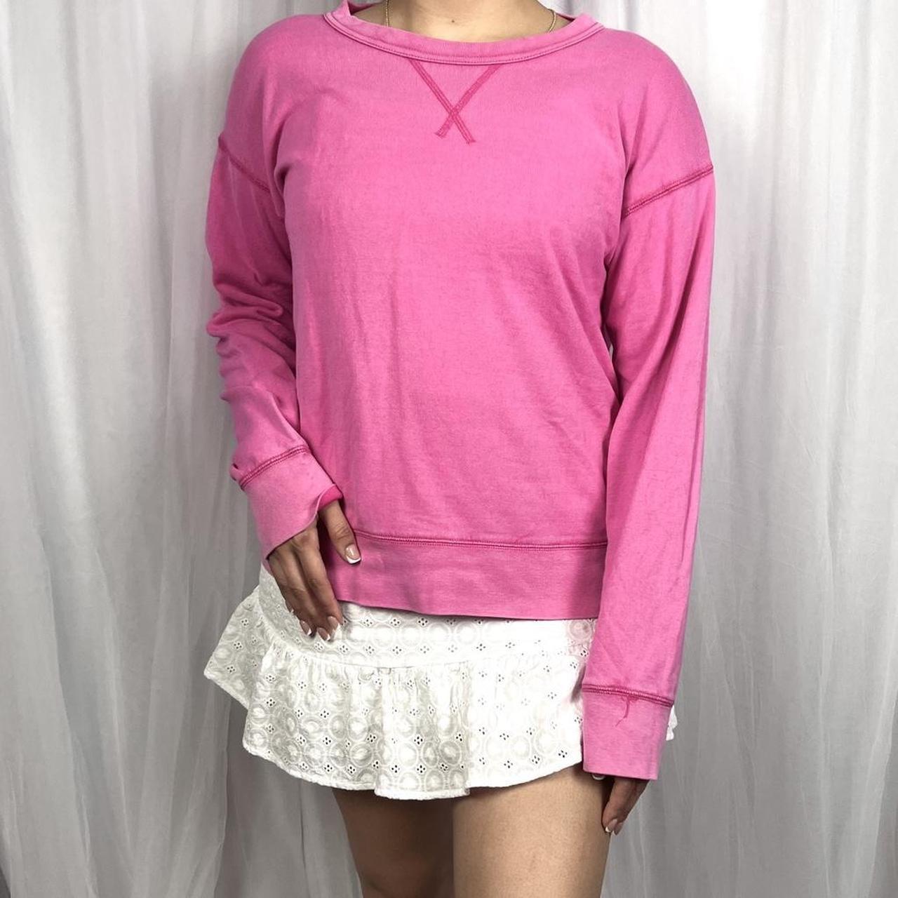 J crew hotsell pink sweatshirt