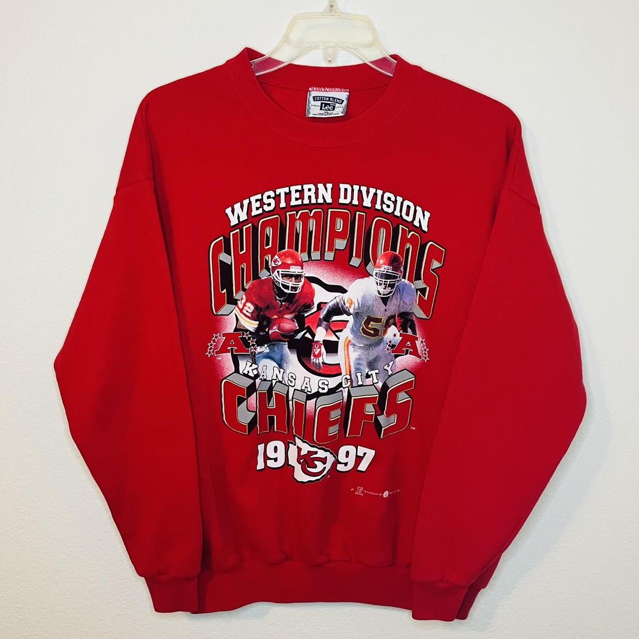 Vintage Lee Sports Red Kansas City Chiefs Pullover Sweatshirt