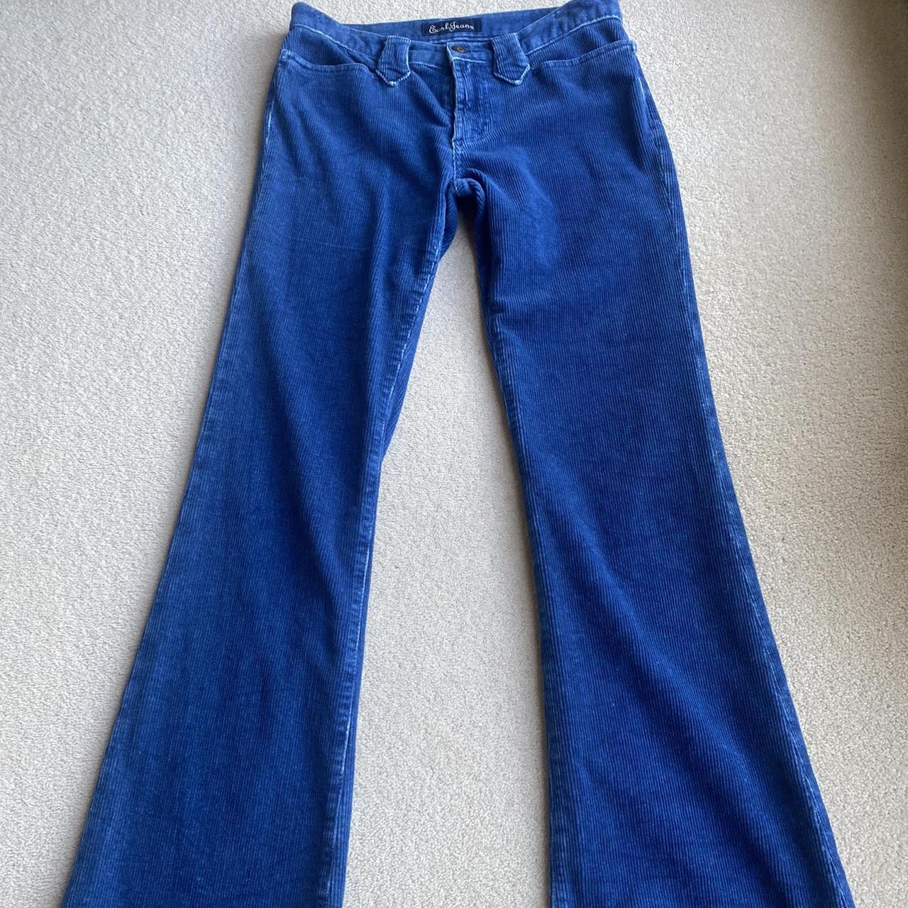 Earl Jean Royal Blue Cord Jeans Flared style... - Depop