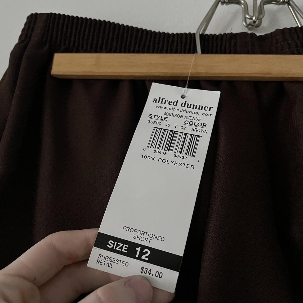 NEW ALFRED DUNNER BROWN SLACKS Stretchy elastic... - Depop