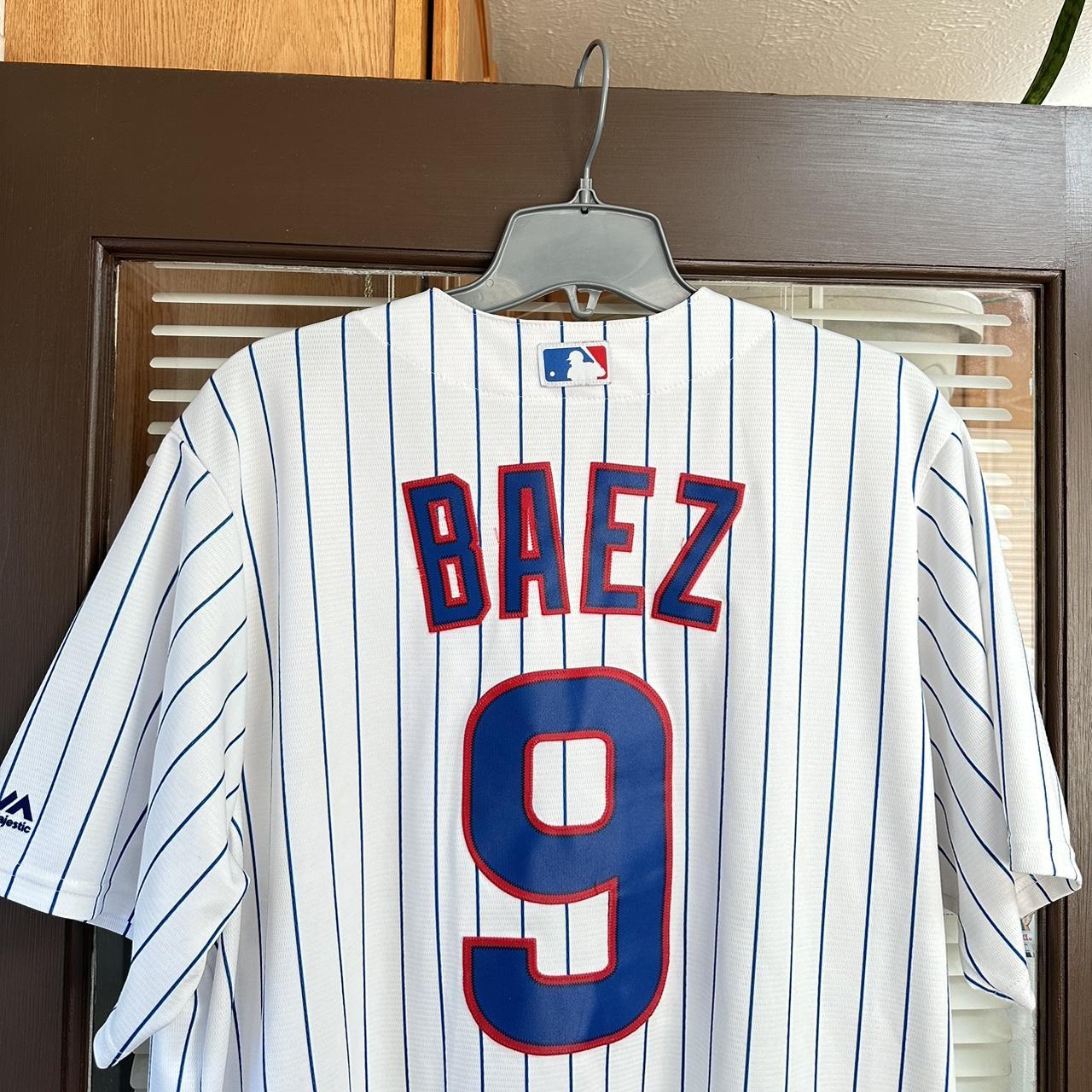 Men's Majestic Chicago Cubs #9 Javier Baez Authentic Blue