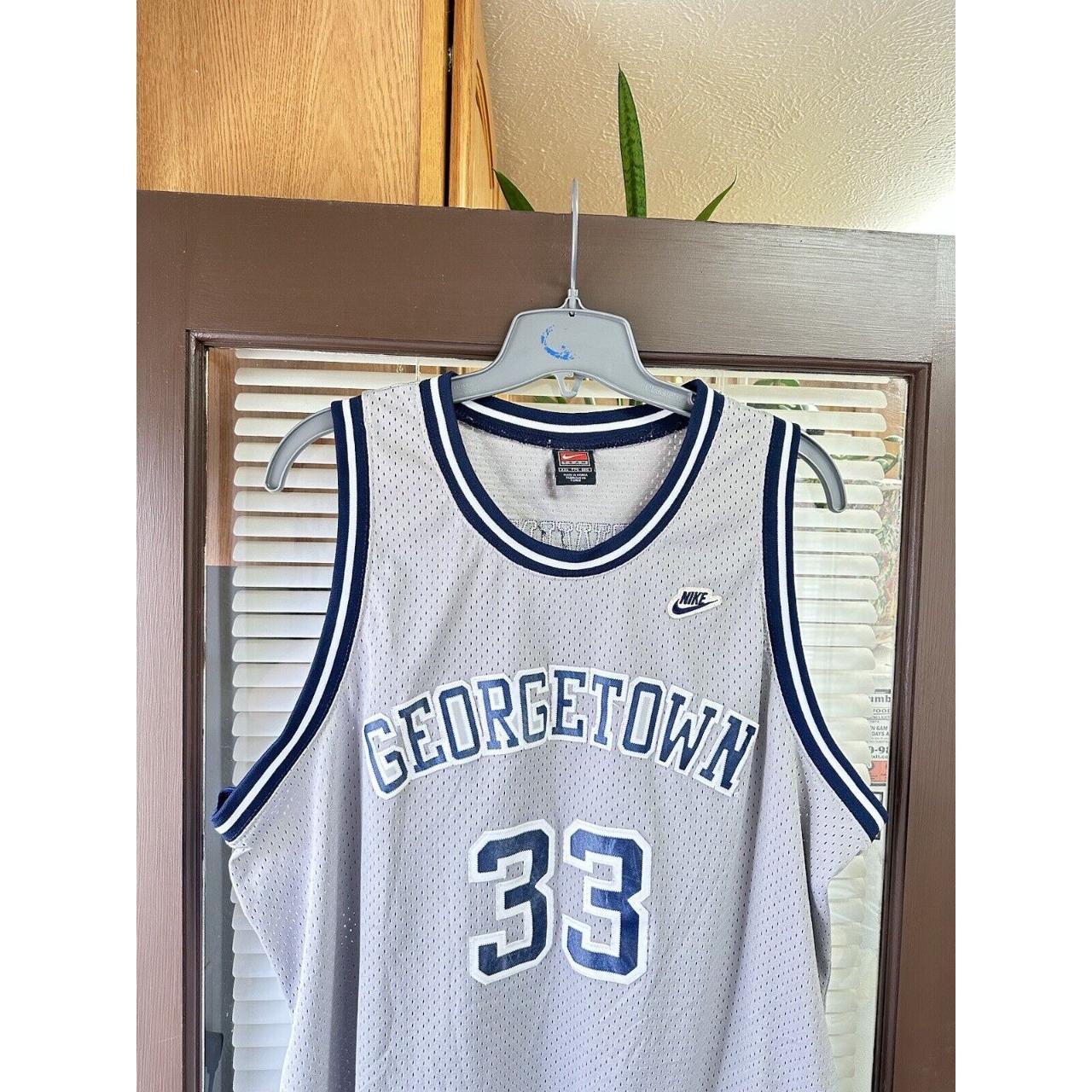 NCAA Basketball Jersey Georgetown Hoyas Gray #33 Patrick Ewing White