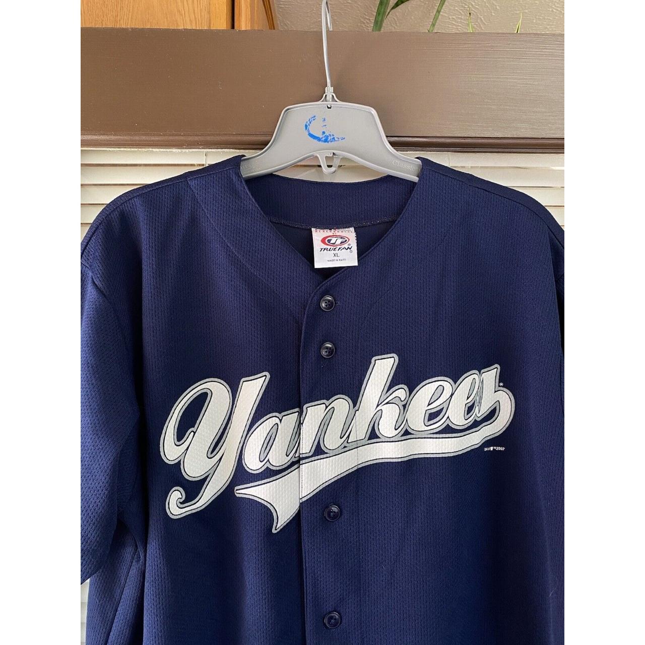 Vintage New York NY Yankees Derek Jeter #2 MLB Truefan Jersey Size XL