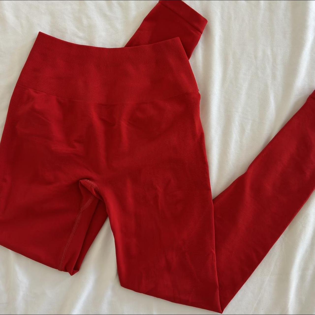 Alphalete amplify leggings scarlet red Size small... Depop