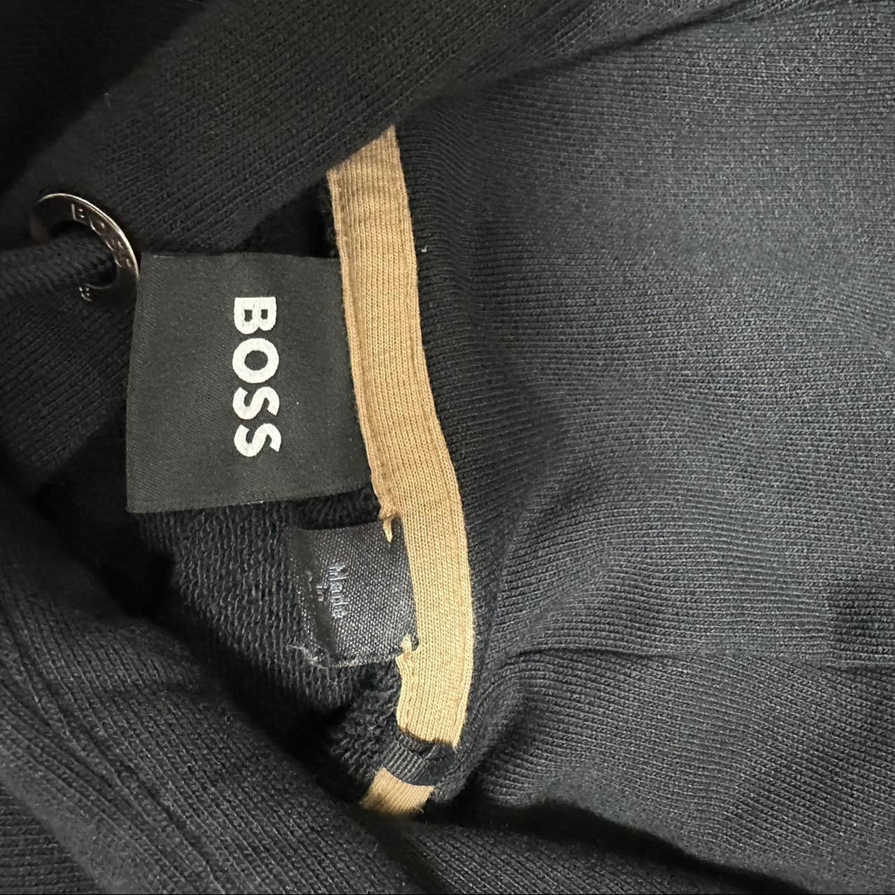 Hugo Boss Men's Gold and Black Hoodie | Depop