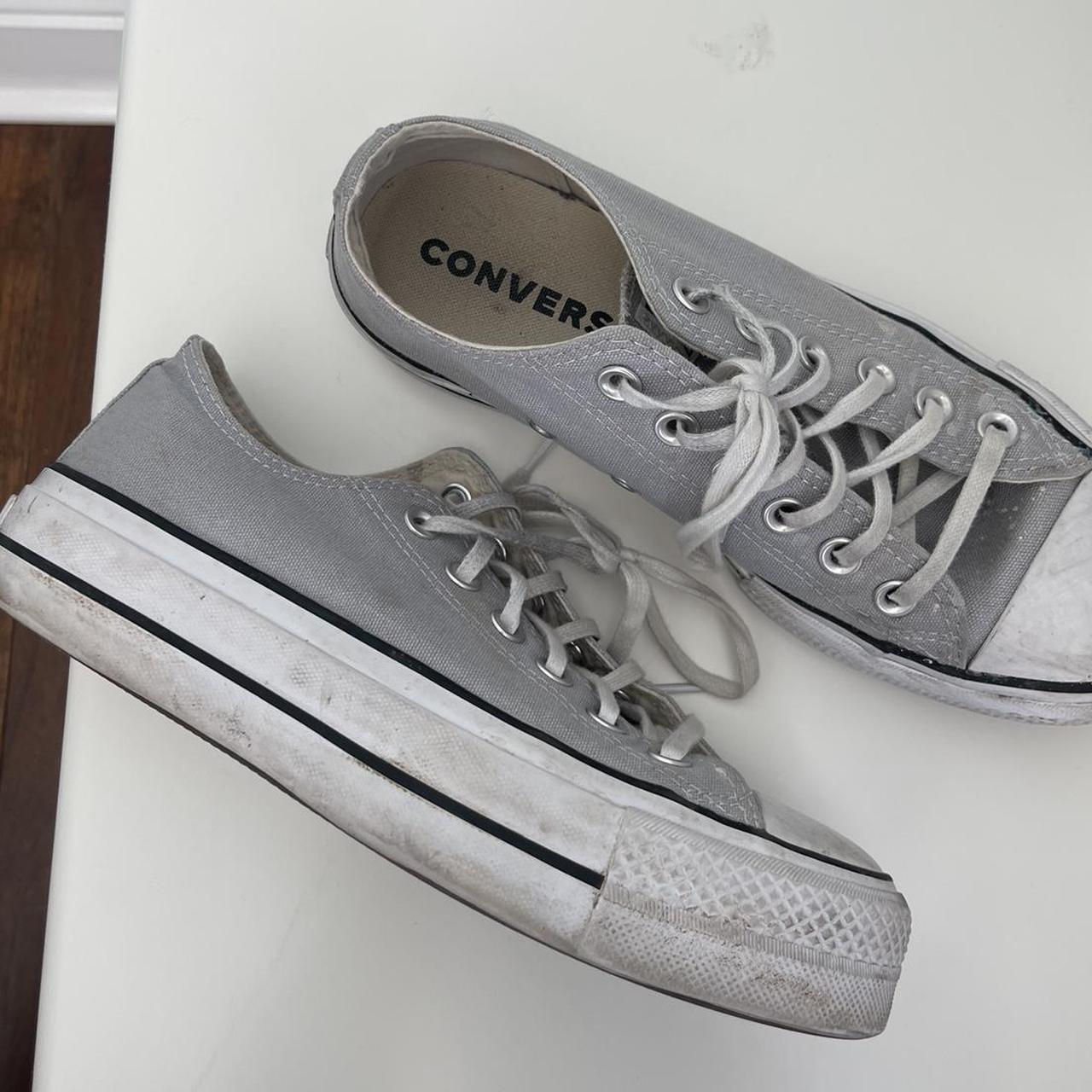 Light grey clearance low top converse