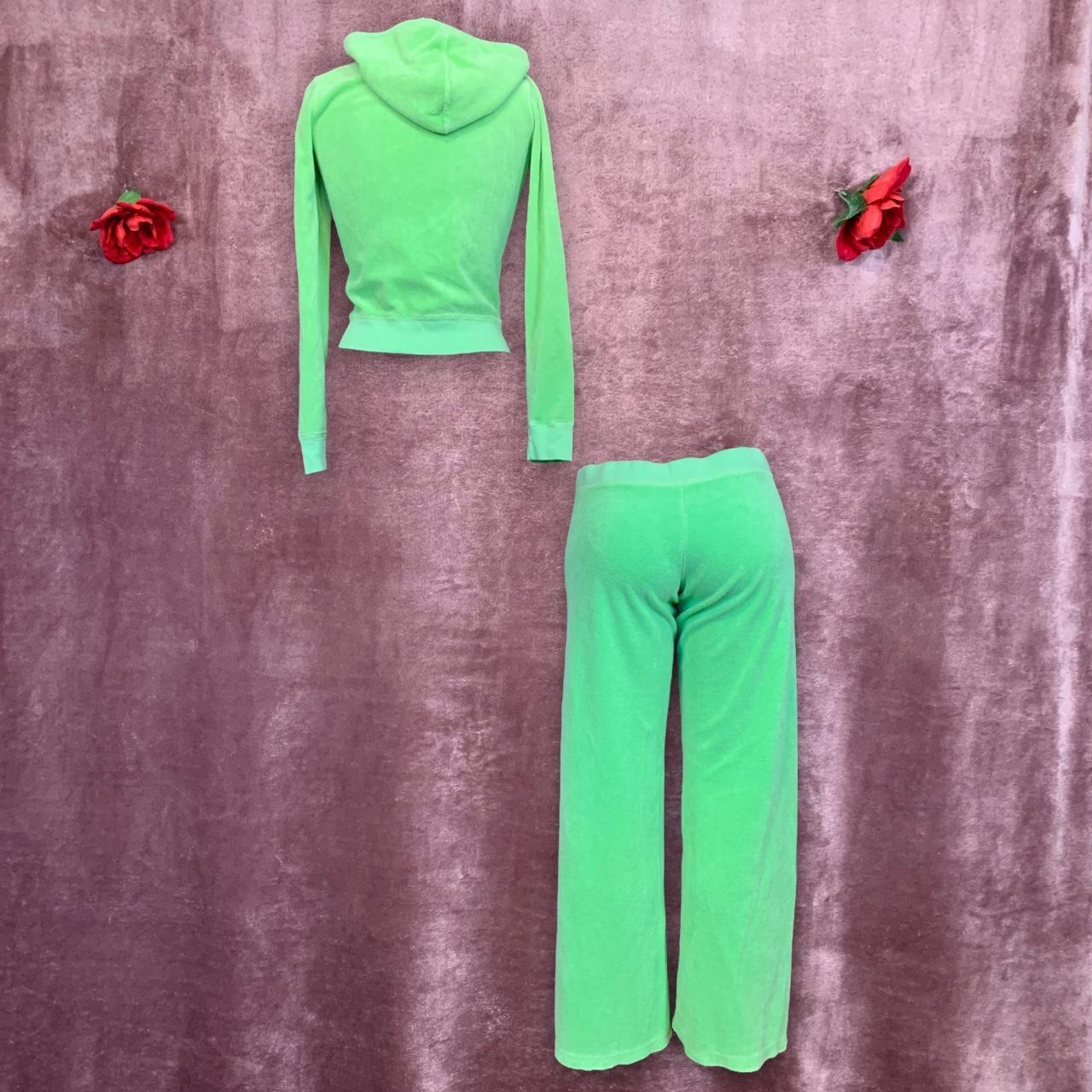 Y2K / 2000s Juicy Couture Tracksuit Set Green Terry... Depop