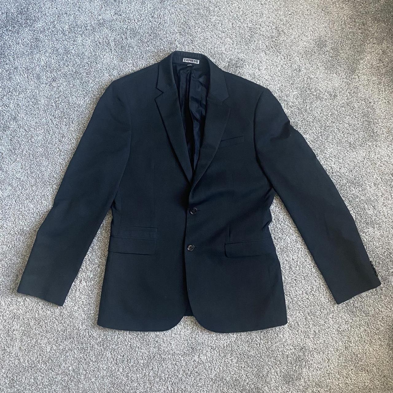 Suit Jacket Blazer Black Express Measurements Top... Depop