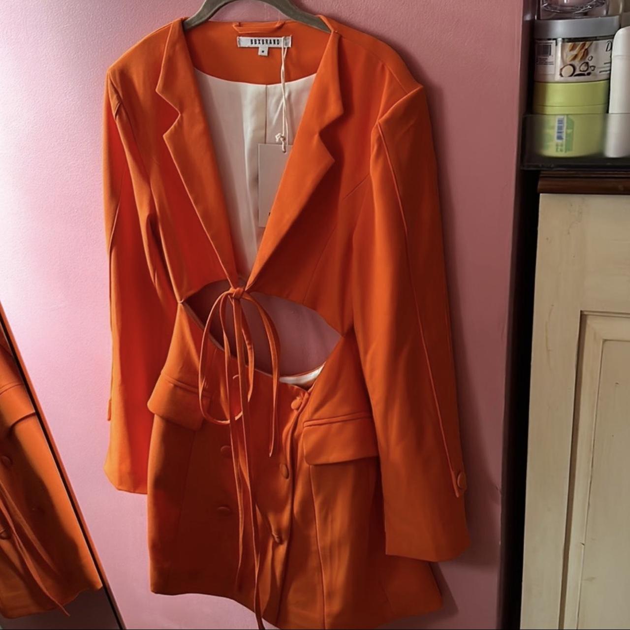 BBX BRAND CUT OUT ORANGE BLAZER DRESS Depop