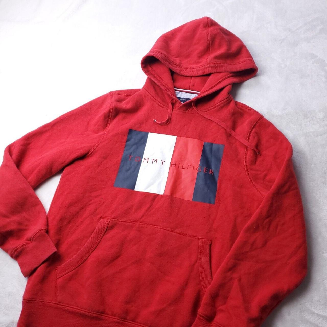 Tommy Hilfiger Women's Red Hoodie Depop