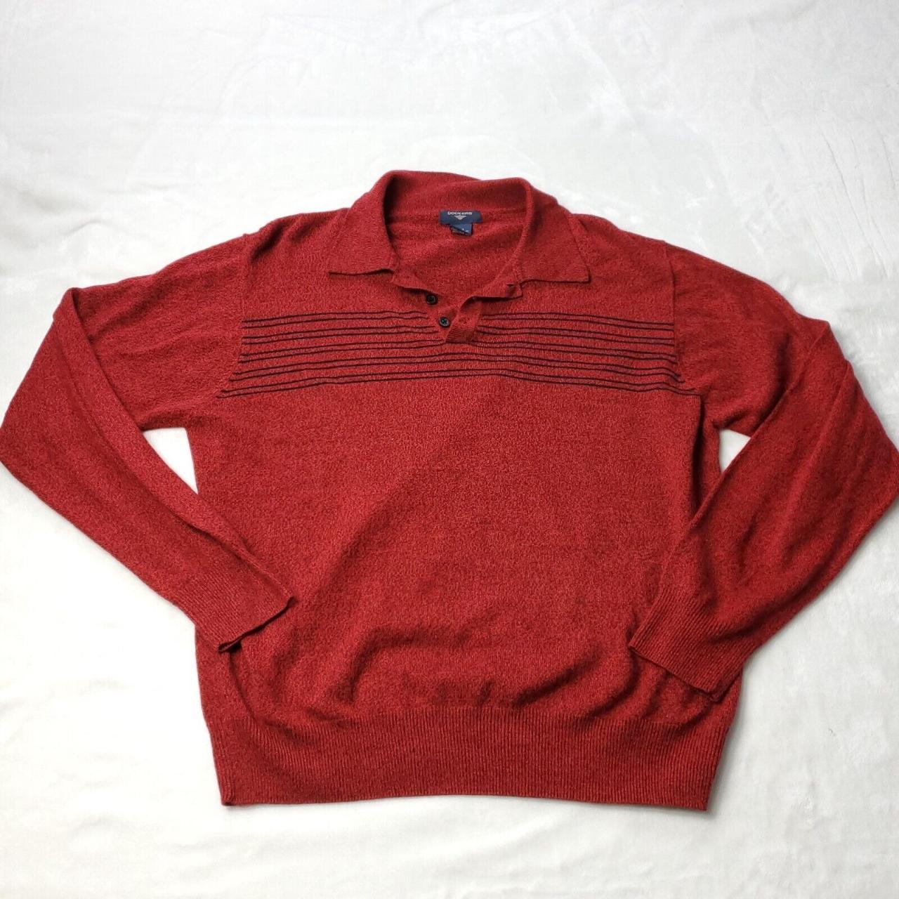 Dockers Polo Acrylic Sweater Mens Size L... - Depop