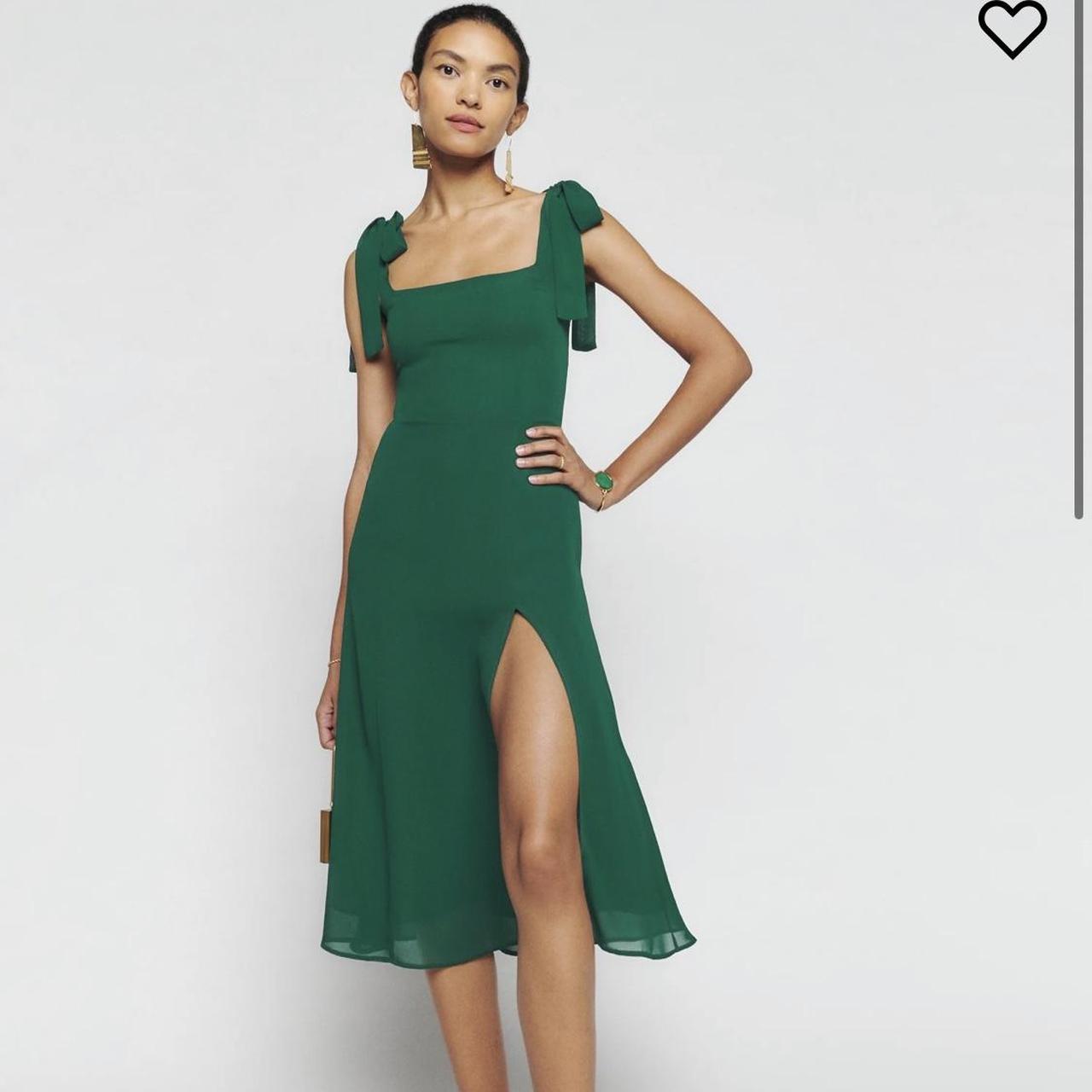 REFORMATION Twilight Dress in Emerald size 4. Worn... - Depop