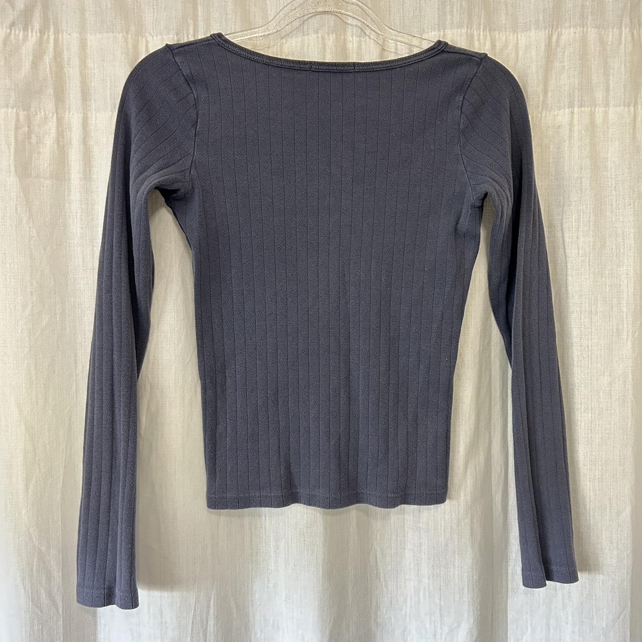 brandy melville long sleeve zelly eyelet top Depop