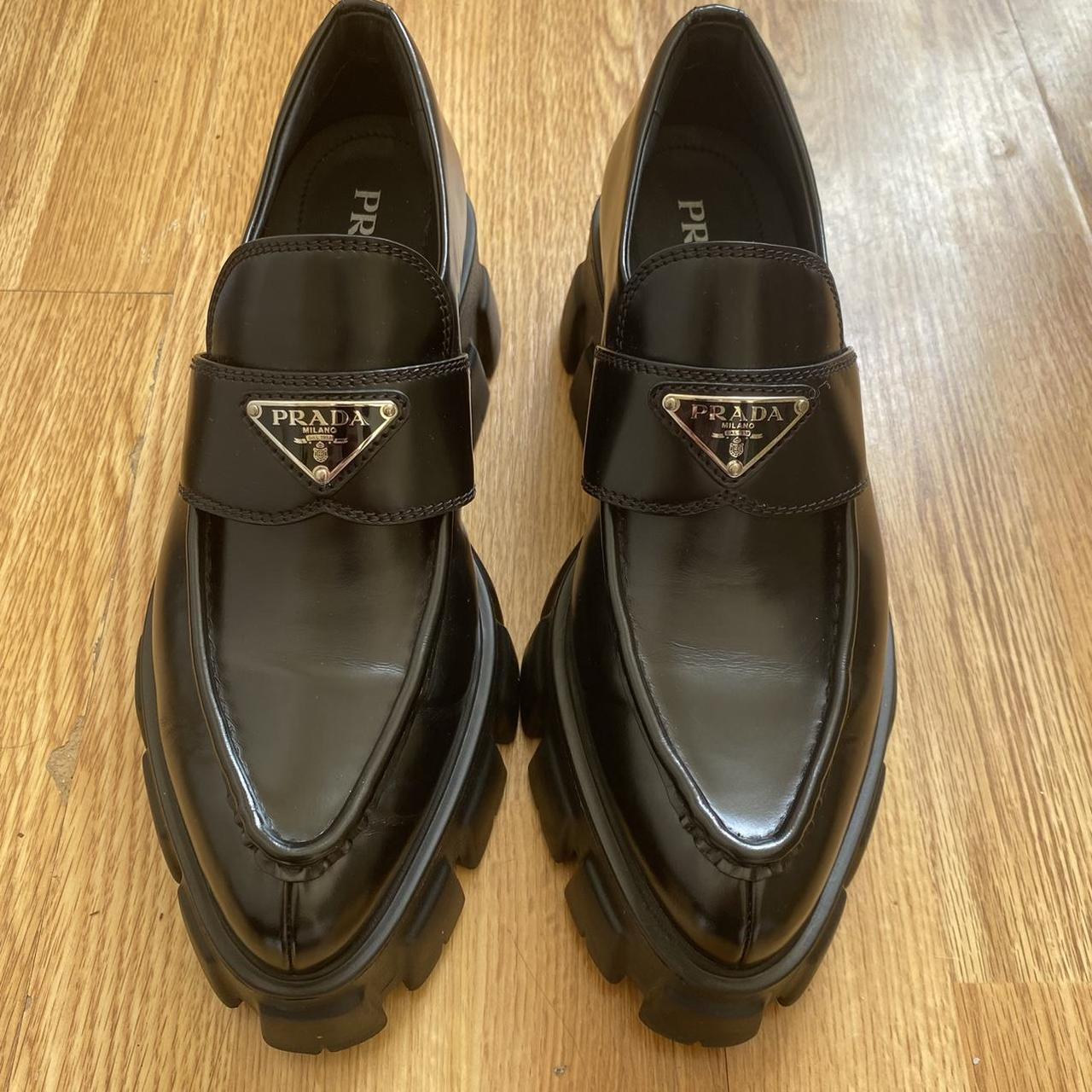 Prada Women's Black Loafers | Depop