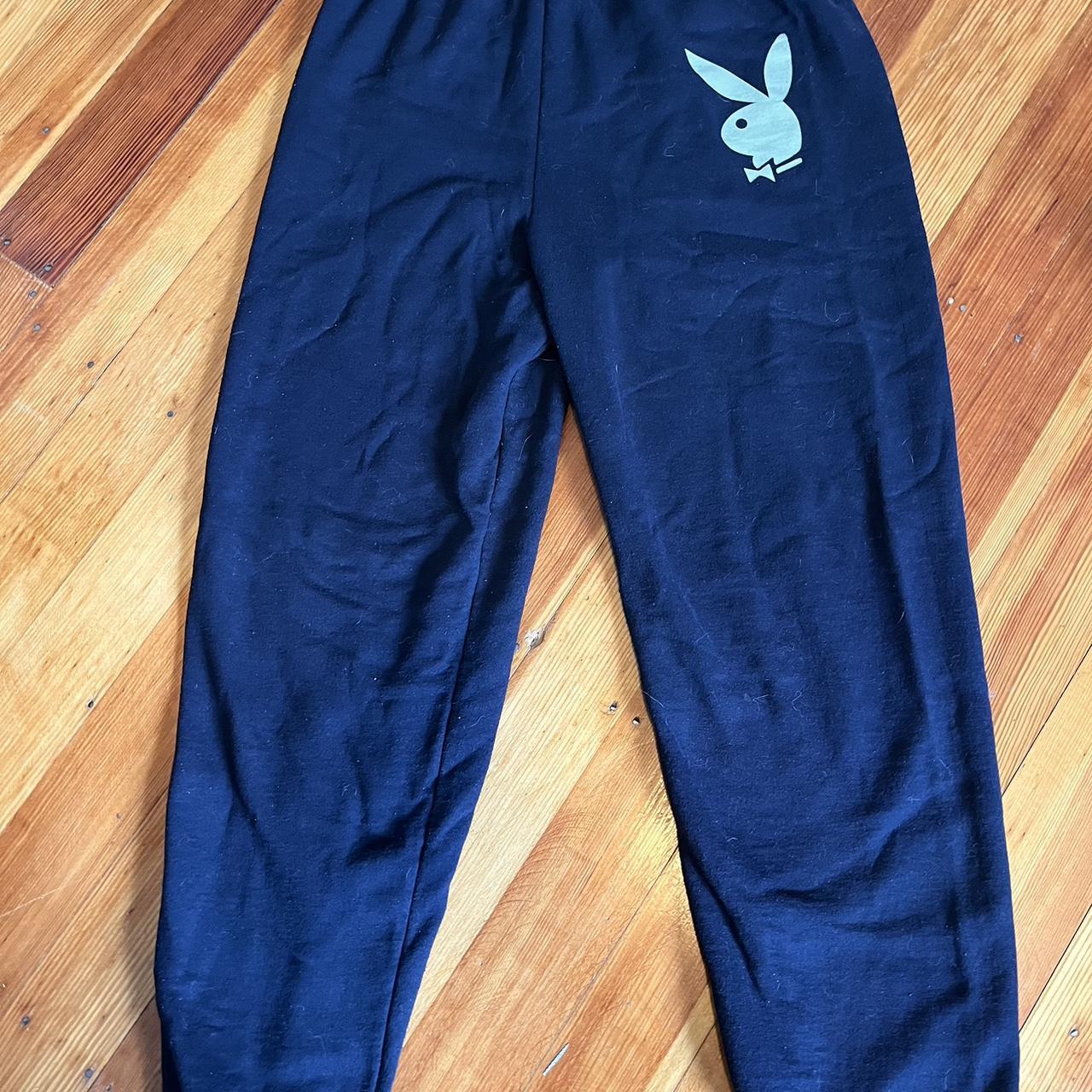 Playboy Women's Navy and Blue Joggerstracksuits Depop