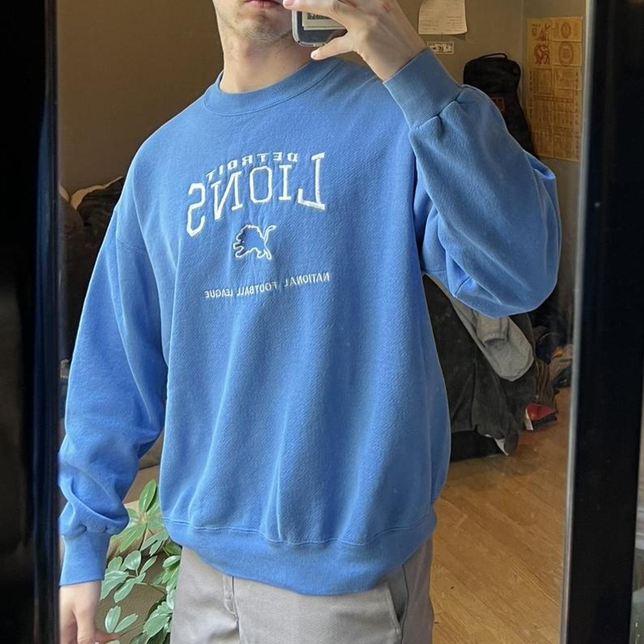 Vintage Detroit lions crewneck sweatshirt heather - Depop