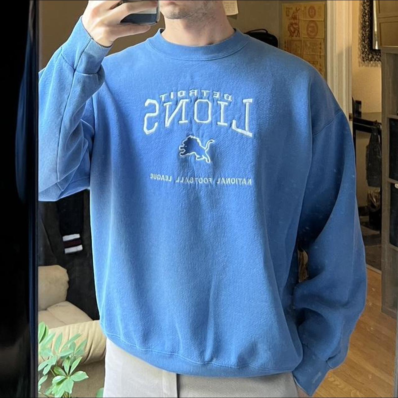 Vintage Detroit lions crewneck sweatshirt heather - Depop