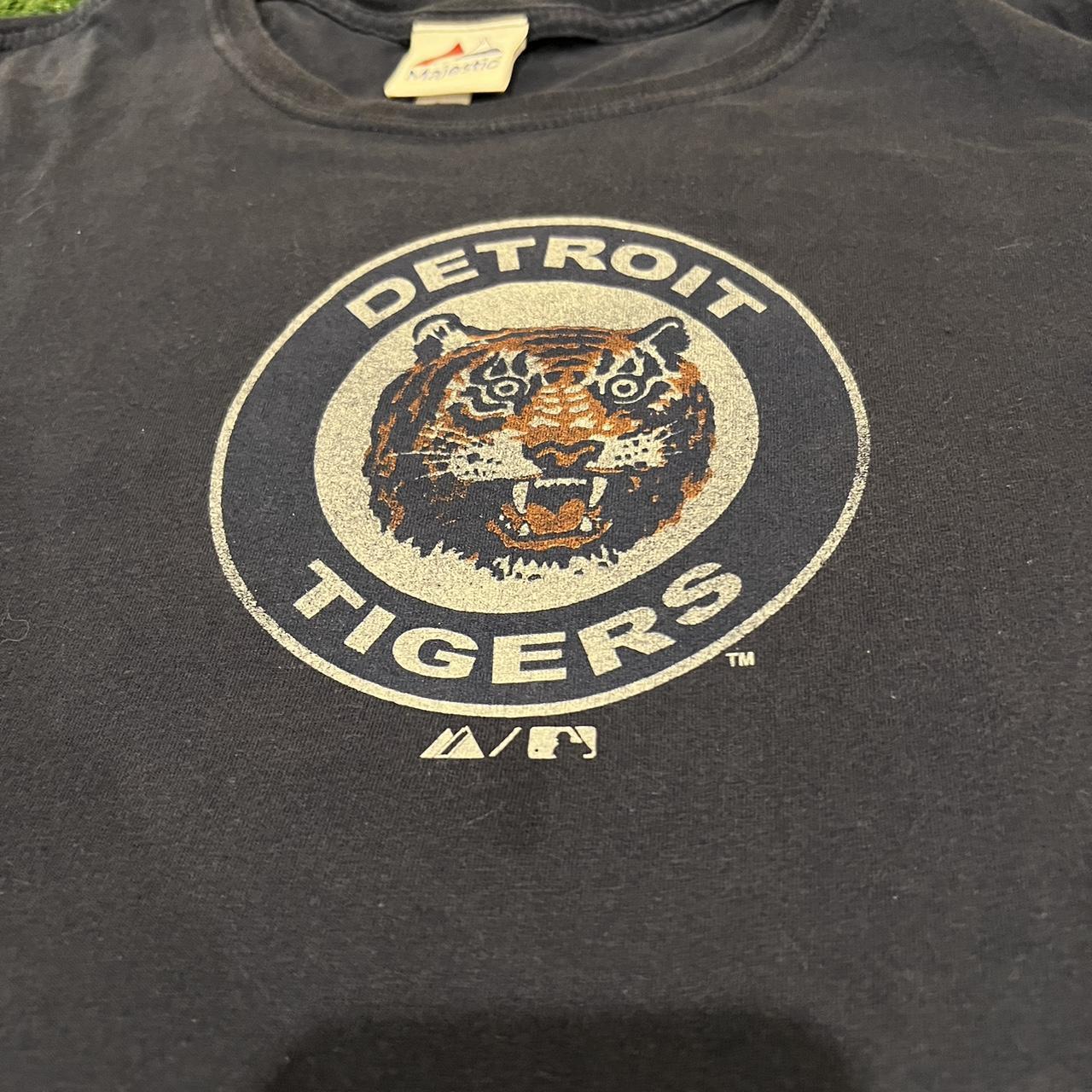 vintage y2k grey Detroit tigers adidas - Depop