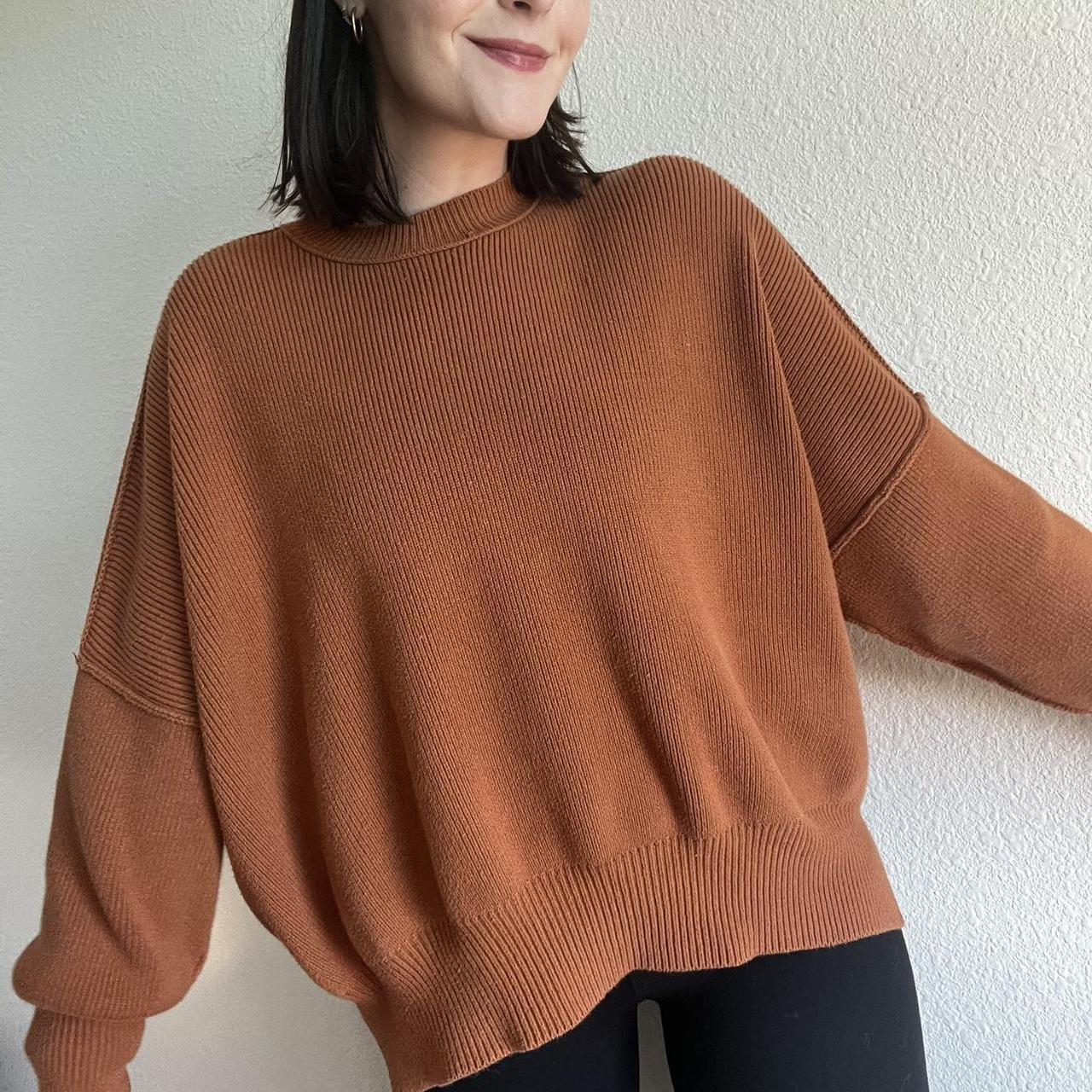 Free people burnt orange sweater best sale