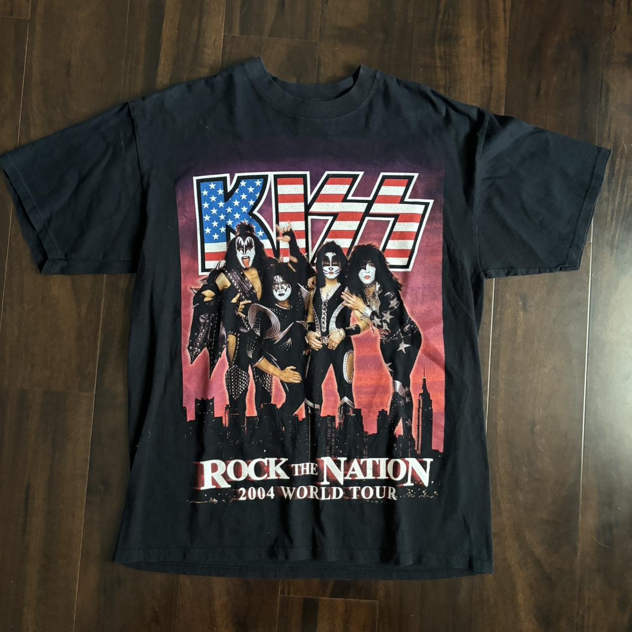 KISS ROCK THE NATION 2004 Tシャツ M Vintage Rare Kiss 2004