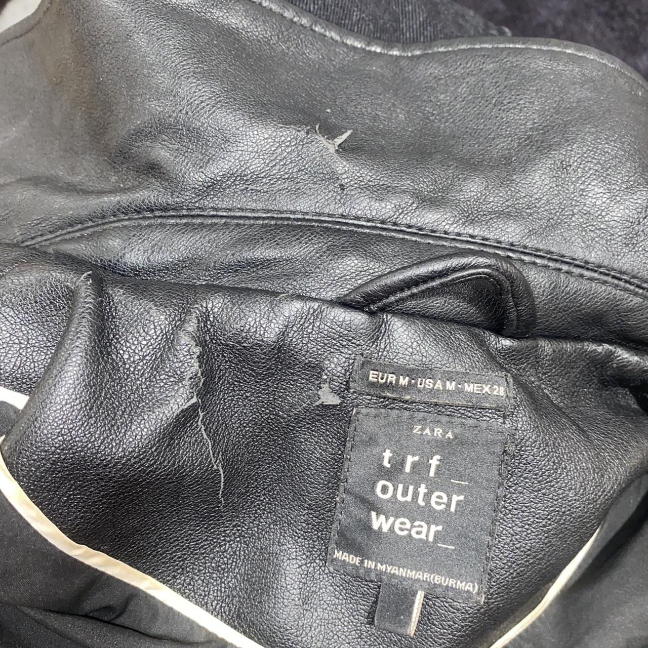Zara leather jacket, size M. Such a lovely jacket,... Depop