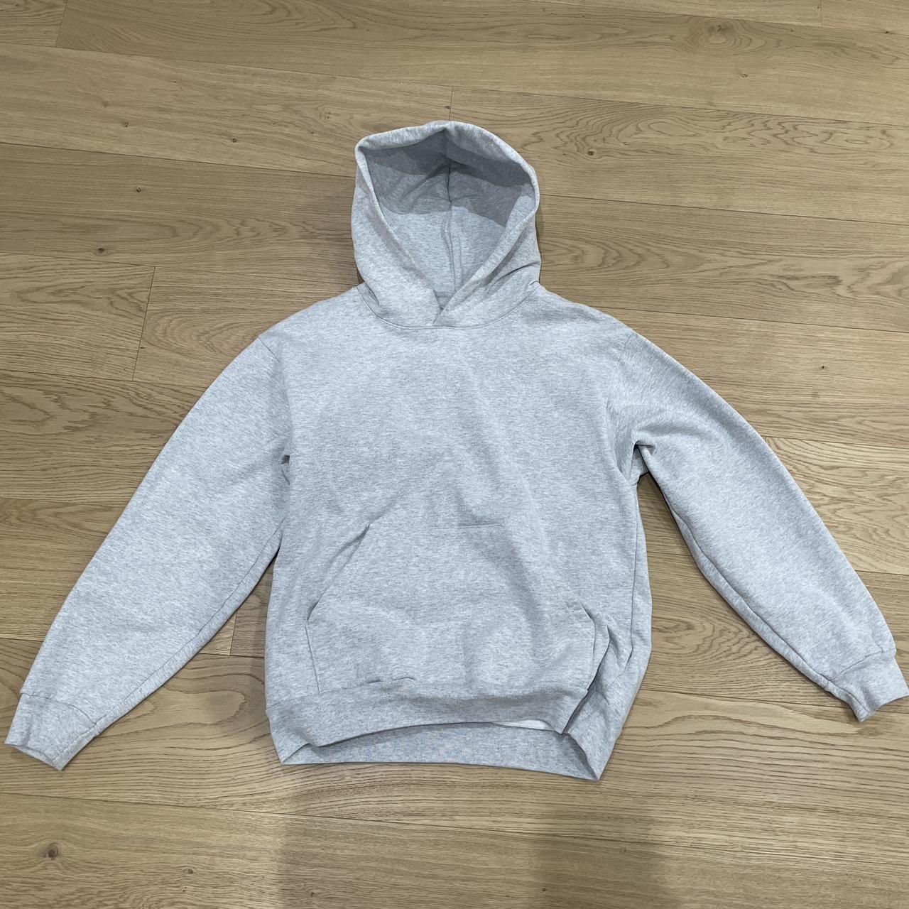 LA Apparel Grey Blank Hoodie Size M 9/10... - Depop