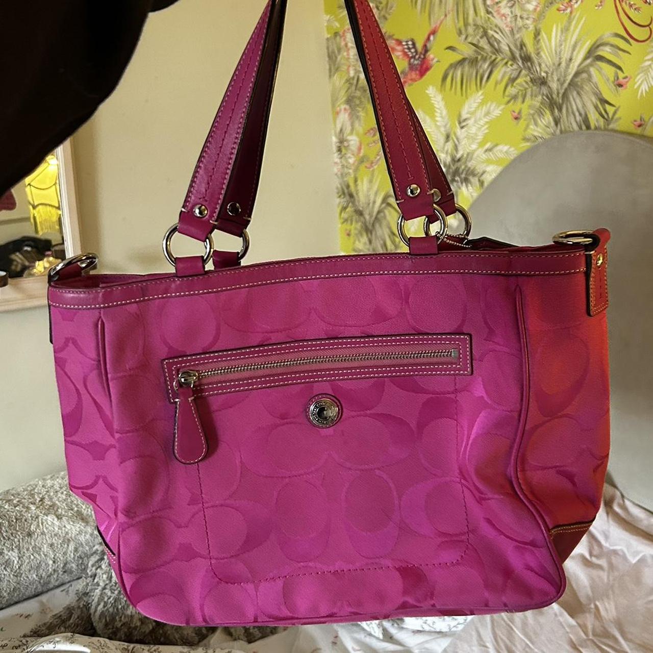 Pink y2k vintage coach shoulder bag... - Depop