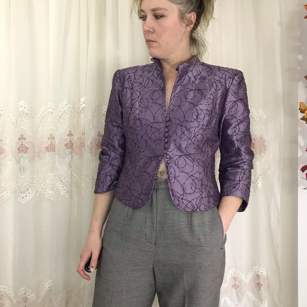 Purple sales evening jacket