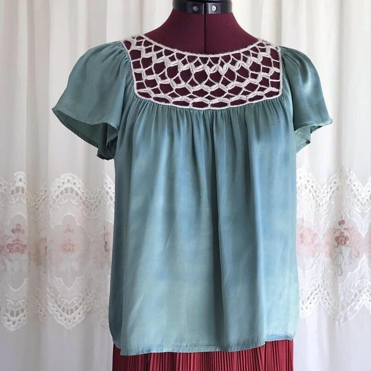 Kimchi hotsell Blue silk blouse