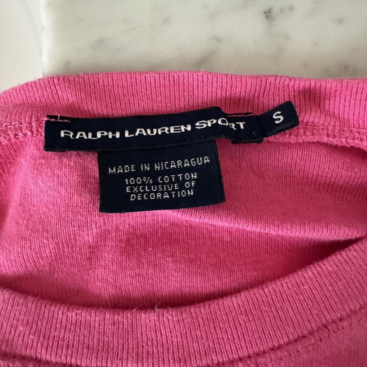 Pink Ralph Lauren Sport top Size S Seen on an... - Depop