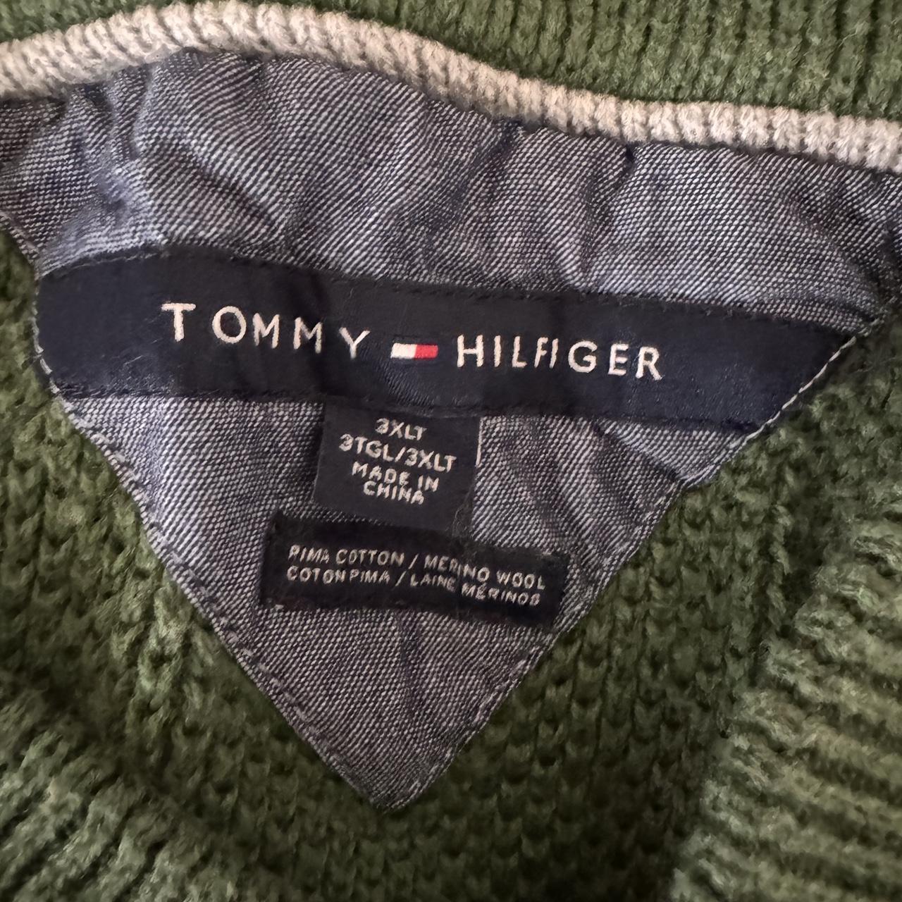 Green Tommy Hilfiger jumper Size XXXL Seen on an... - Depop