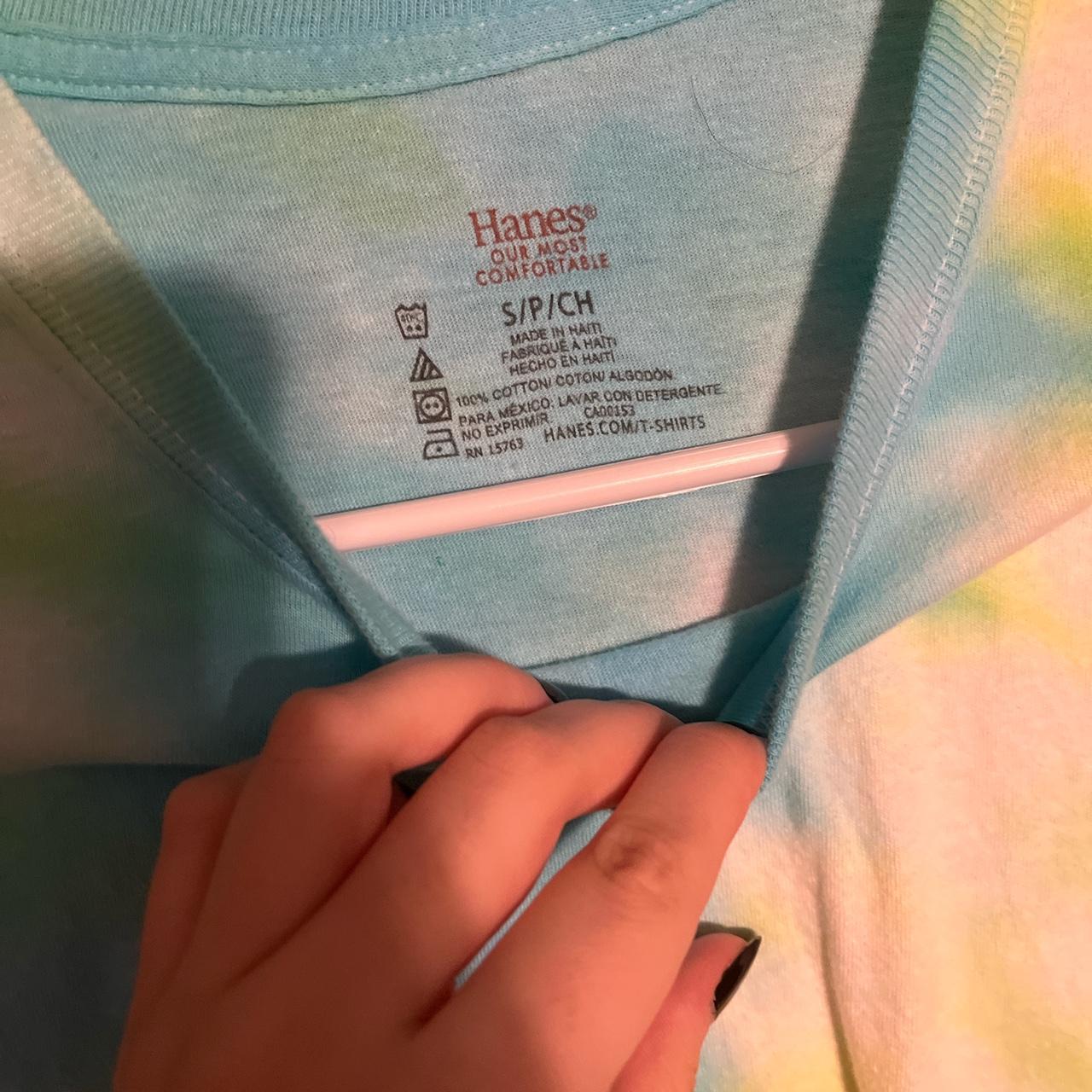 hanes size small hand tiedyed tshirt. this tee has - Depop