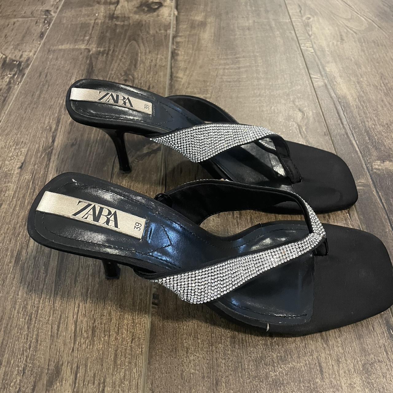 zara flip flop heels