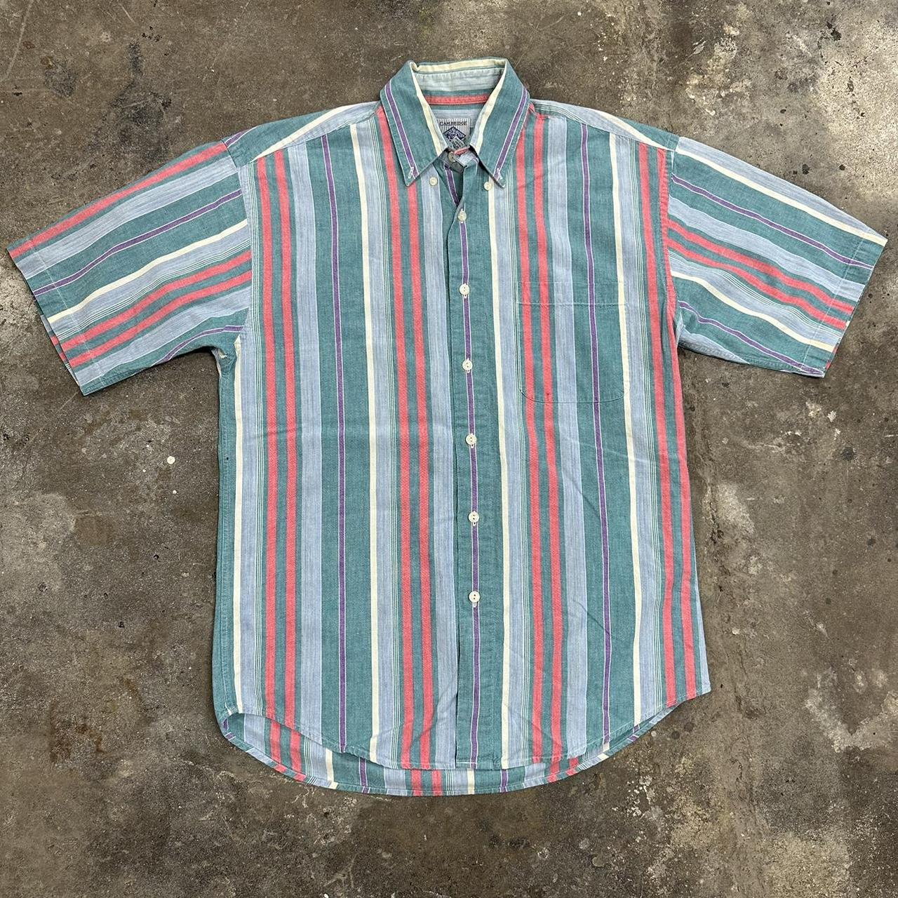 Vintage 90’s Micro Striped Button Up Shirt - Vintage... - Depop