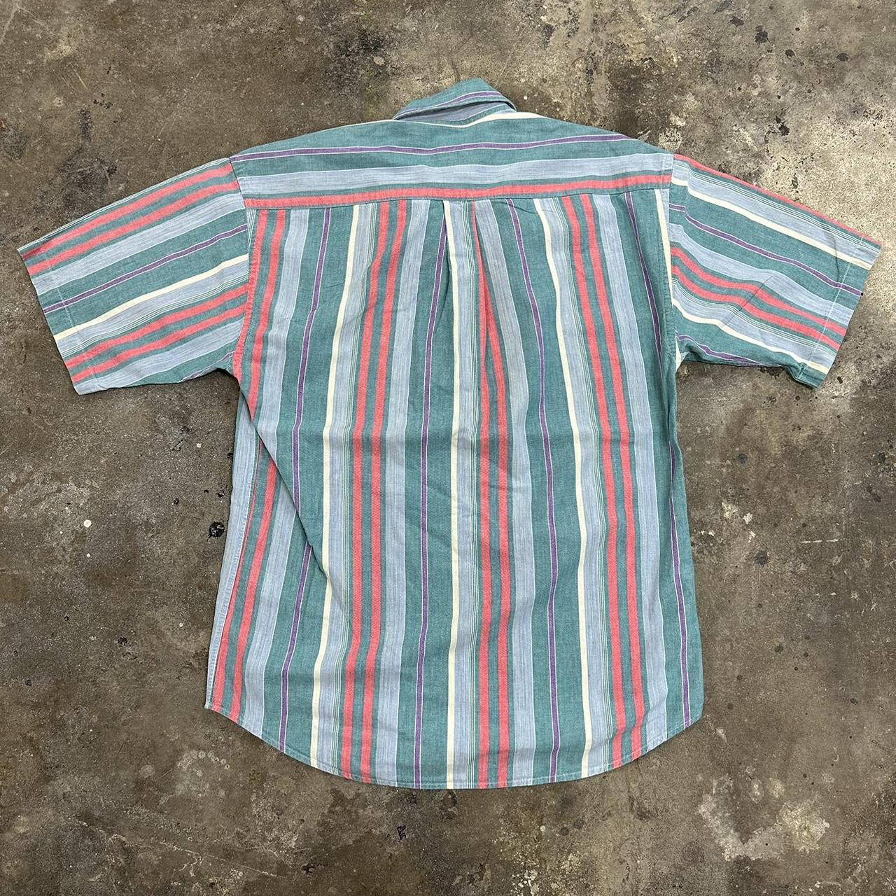 Vintage 90’s Micro Striped Button Up Shirt - Vintage... - Depop