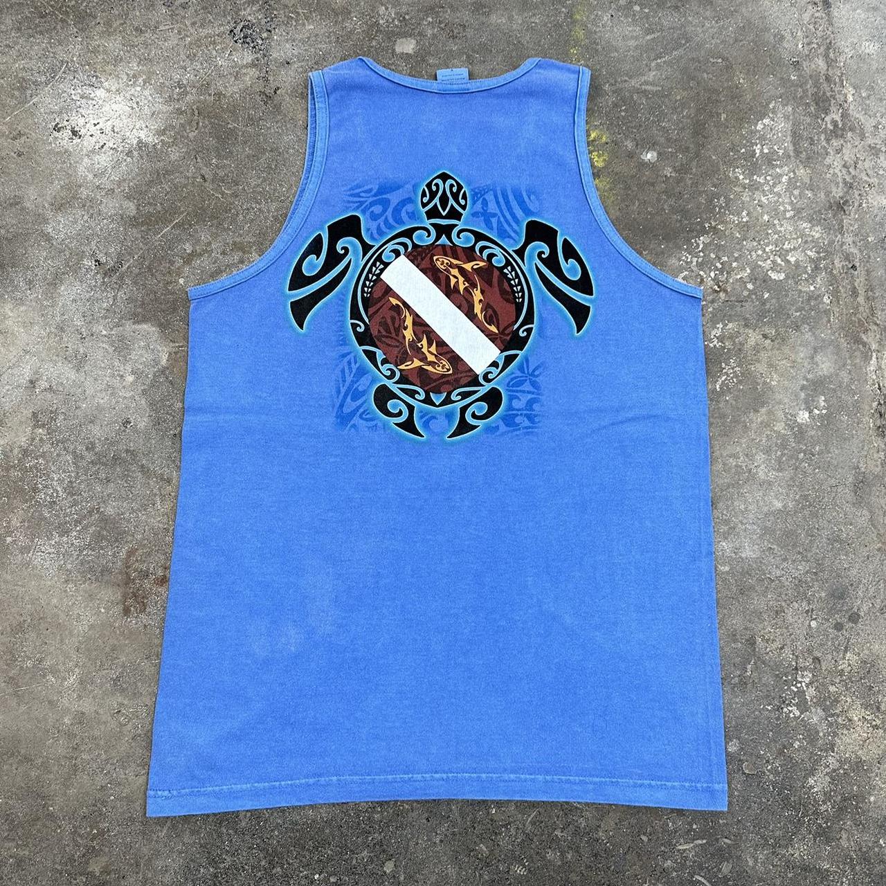 Vintage 90’s/Y2K Crazy Shirts Surf Hawaii Tank Top... Depop