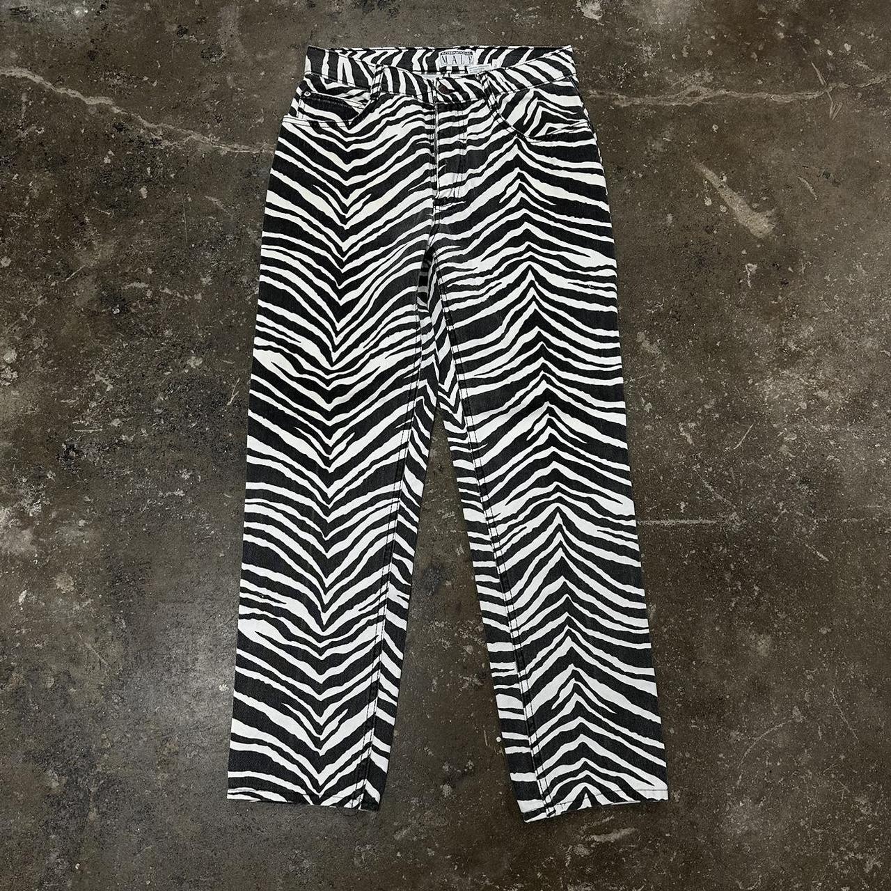 Vintage 80’s/90’s Zebra Print International Male... - Depop