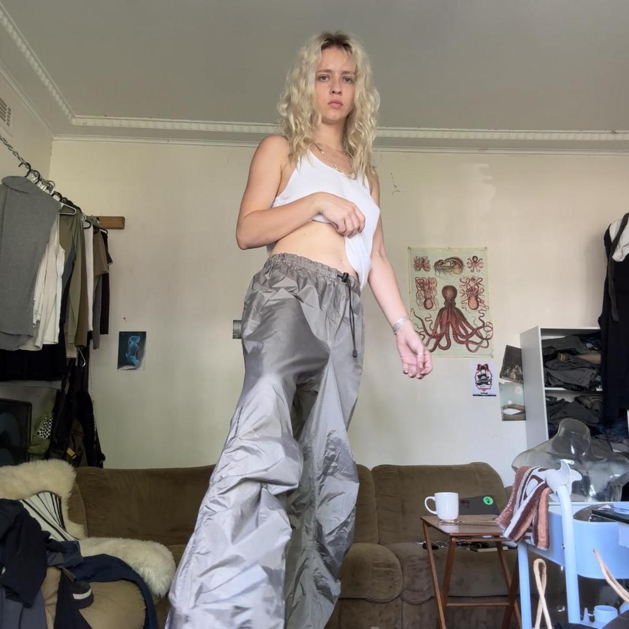 silver plastic pants…no lining 🏷️ Mountain Designs —... - Depop