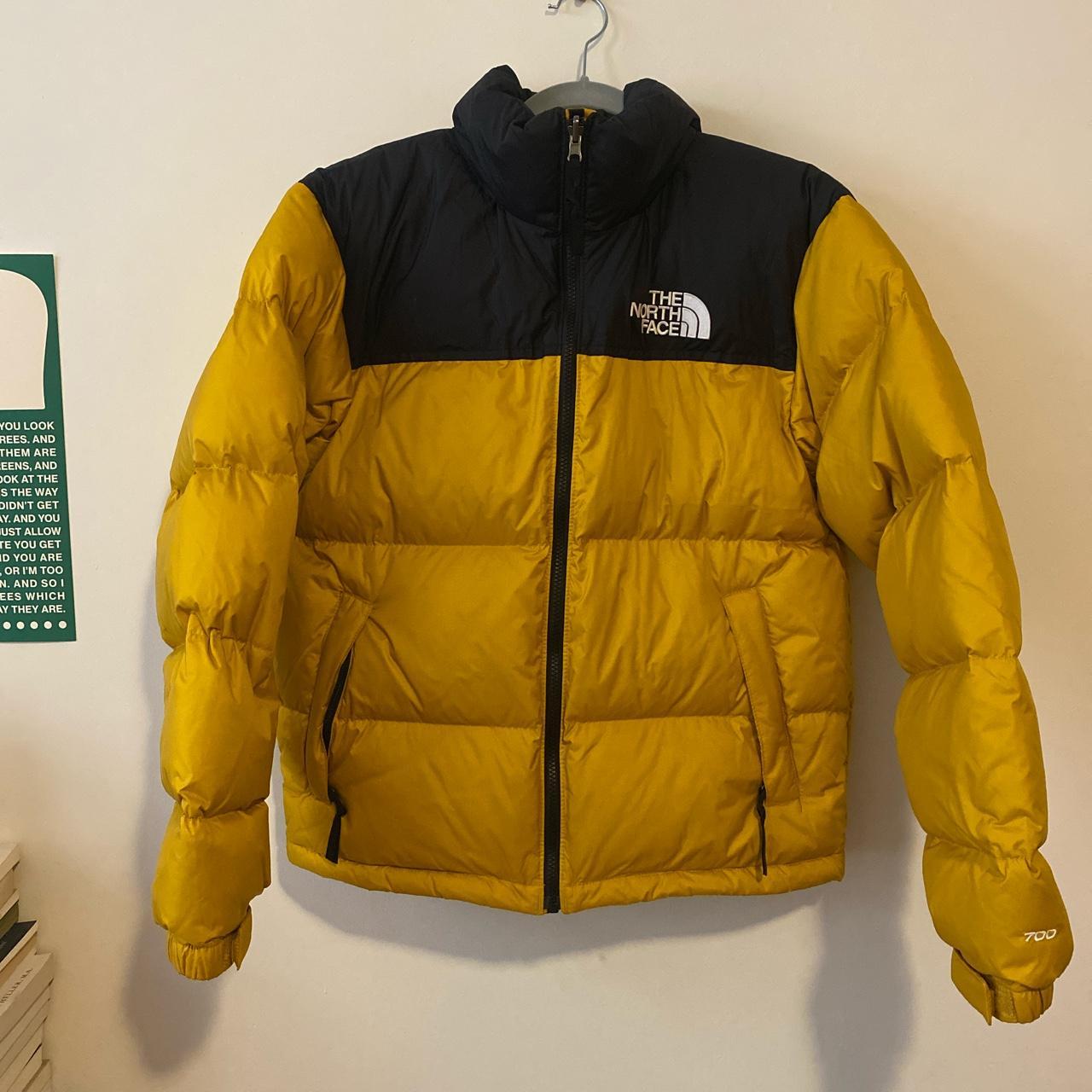 The North Face 1996 Retro Nuptse Puffer in yellow!... - Depop