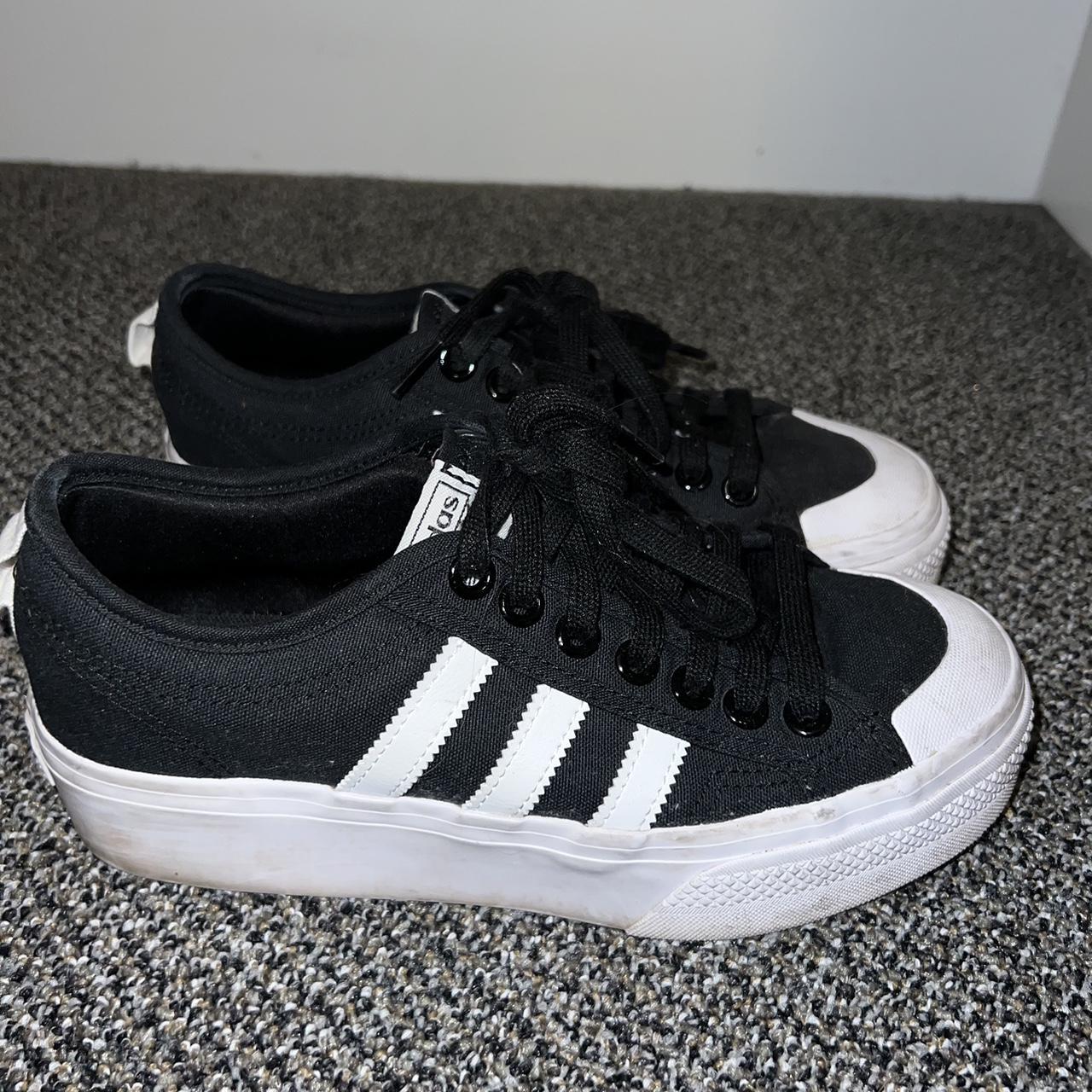 white platform adidas
