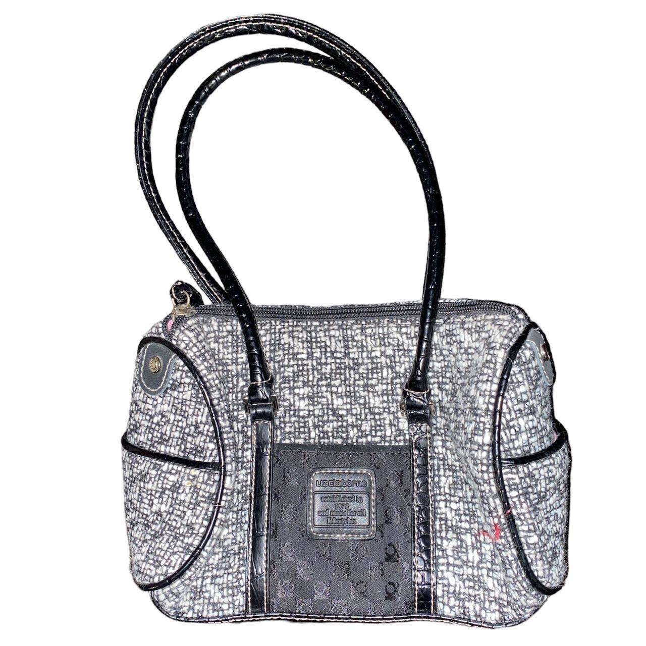 Liz claiborne black outlet and white purse