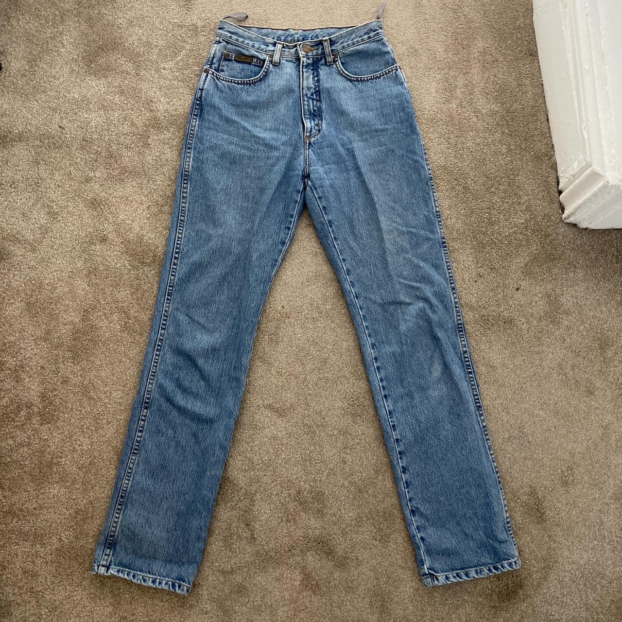 Vintage Wrangler high waisted, straight leg jeans.... - Depop