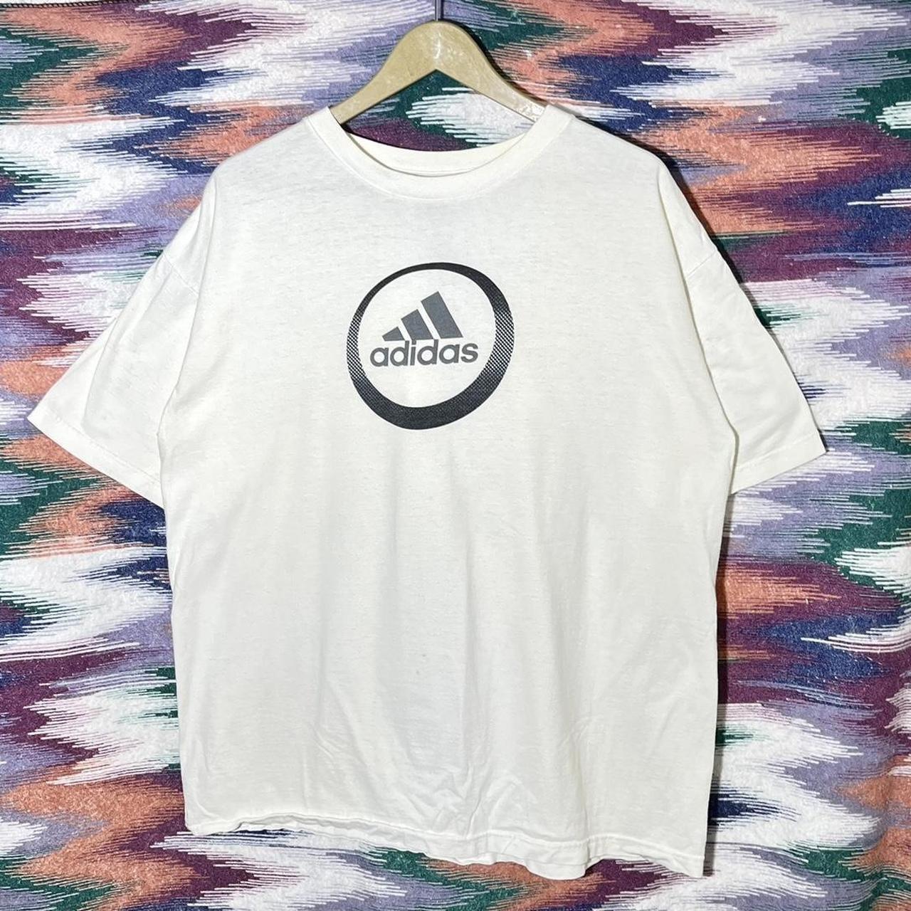 Adidas Men's White and Black T-shirt | Depop